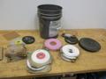 Bucket of Miscellaneous Toolroom Grinder Wheels and Cutoff Wheels- Auction Item