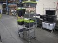 Uline Wire Rack Cart with 4 Shelves and Plastic Totes- Auction Item