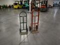 2 Wheel Moving Dolly Carts, (2pcs) Both with Hard Rubber Tires, (1) Has Welded Height Extension.- Auction Item