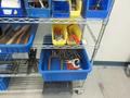 Hand Tools, Large Assortment including Socket Set, Rachet Wrenches, Clamp, Tap Wrenches, Drill Chucks, O-Ring Kit and MORE on 6-Shelf 48" x 18" x 78" Metal Wire Rolling Cart- Auction Item