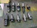 CT40 Taper Tool Holders: (3) Keyless Drill Chucks, (7) End Mill Holders- Auction Item