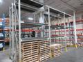 Pallet Racking Back to Back, Tab and Slot Style (8) 14'x32" Uprights, (18) 8' Shelves with Steel Plate Decking, *No Contents*- Auction Item