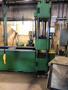 60 TON 4 POST HYDRAULIC STRAIGHTENING PRESS, 42" LR X 18" FB TABLE, 117" PNEUMATIC RUN OUT TABLE, 