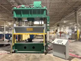 350 TON KR WILSON 4-POST HYDRAULIC PRESS W/UPDATED PLC CONTROL. STOCK # 0755726