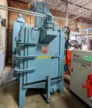 New Automatic Spinner Hanger Single Swing Door Shot Blast Machine