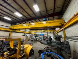 10 TON X 57’ SHAW-BOX DOUBLE GIRDER OVERHEAD BRIDGE CRANE, WITH 12.5 TON SHAW-BOX HOIST: YOBRO #24731