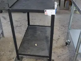 Shop Cart, Steel on Large Casters  with lower shelf- Auction Item