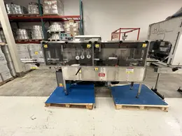 Kaps-All Complete Bottling &amp; Corking Line – AC-65 Bottle Cleaner, FA-PG-E 12-Head Filler, BC-23 Carrier, Conveyors &amp; Custom Feeder Corker