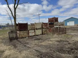 (11) 40" x 53" x 29" STEEL BINS: STOCK #23220