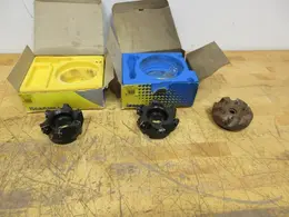 Inserted Shell Mills (3pcs), (1) Iscar D4 x 1.5" Square Insert New, (1) D4 x 1.5" Hex Insert New, (1) Used Sumitomo 3" x 1" x 45 Deg Square - Auction Item
