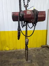 2 TON MILWAUKEE MODEL #9573 ELECTRIC CHAIN HOIST 110V SINGLE PHASE: STOCK #19859