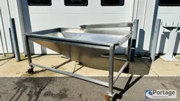 Vegetable / Produce Sorting / Washing / Cleaning / Holding Station  |  S.S. V-Bottom Trough w/Bottom Discharge