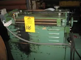 GAUER No. 6H20NC 20" THRU-FEED COIL STRIP EDGE DEBURRING MACHINE