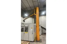 1 TON KONE FLOOR MOUNTED JIB CRANE, 15' SPAN X 20' HIGH W/ HOIST : YOBRO #24537