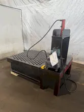 60" X 60" ACORN WELDING TABLE WITH STAND &amp; HYYDRAULIC PRESS. STOCK # 0878726