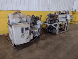 25,000 LB. MITCHELL MODEL #PP550 (4) DIE IN LINE TUBULAR CONVEYOR ROLL SHAFT END FORMING MACHINE: STOCK #15297