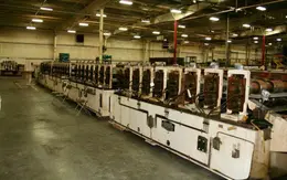 32 STAND X 4 1/2" X 70" TISHKEN 32-XHW-4 ROLLFORMER. STOCK # 0879526