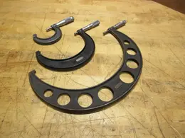 Brown &amp; Sharpe Micrometer 1"-2",  Starrett Micrometers 4"-5", 9"-10"- Auction Item