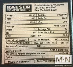 60HP Kaeser SFC 45 Rotary Screw Air Compressor