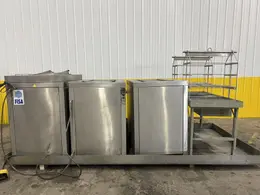 3 TANK FISA MODEL #3VST-350P ULTRASONIC PARTS BASKET TYPE CLEANING SYSTEM: STOCK #20623