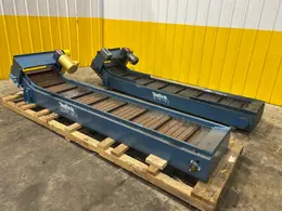18" WIDE x 96" LONG STEELTRAK MODEL #T2-721-18" FLUTED BELT PARTS CONVEYOR, NEW 2021: YOBRO #24475