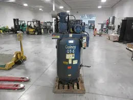 Quincy QT-5 Splash Lubricated Reciprocating Air Compressor , 80-Gallon Vertical - Auction Item