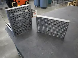 (2) Angle Plates: 12" x 15"H and 16" x 10" High, Drilled and Tapped- Auction Item
