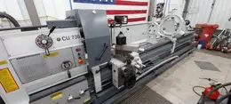 28″ x 160″ Lion CU730 Gap Bed Engine Lathe, 2023 – 4″ Bore, Tailstock, Steady Rests