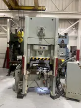 121 ton Aida NS1-1100 Single Point Eccentric Geared Straight Side Mechanical Metal Stamping Press, New 2001