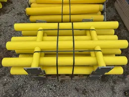 (20) 6' LONG x 42" HIGH IDEAL SHIELD TWO LINE PLASTIC COATED HEAVY DUTY GAURDRAIL BARRIER: YOBRO #24874