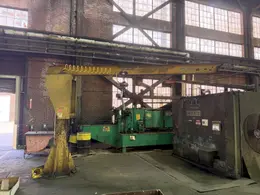 1 TON X 14' ABELL-HOWE JIB CRANE WITH BUDGIT HOIST. STOCK # 0878226