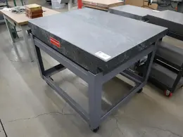 Precision Granite Surface Plate, 2-Ledge, Grade A, 48" x 36" x 6" with Portable Steel Stand- Auction Item
