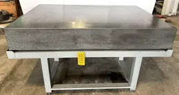 48" x 72" Granite Surface Plate, Black, 10" Thick, Stand