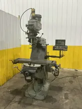 2 HP BRIDGEPORT SERIES I VERTICAL RAM TYPE KNEE MILL, WITH DRO, POWER FEEDS &amp; DRAW BAR: YOBRO #25295