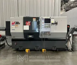 Haas ST-30Y CNC Turning Center – 2019 Bar Feeder, 10″ Chuck, Tailstock Lathe