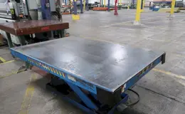 6,500 LB CAPACITY, 48" X 72" TABLE BISHAMON ELECTRIC/HYDRAULIC SCISSOR LIFT TABLE STOCK#3536