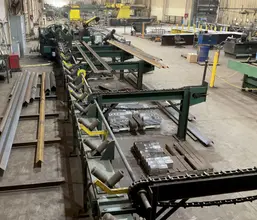 6" x 6" x 1/2" CONTROLLED AUTOMATION MODEL #ABL-74 AUTOMATIC ANGLE PUNCH &amp; SHEAR LINE: STOCK #24935