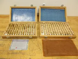 Changda .501" - .625" and .626" - .750" Minus Pin Gage Sets in Wooden Cases, ***All New Pins Still Wrapped***- Auction Item