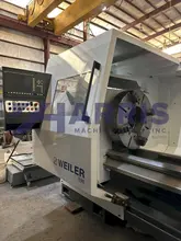 WEILER #E90, 14" BORE, OIL COUNTRY HOLLOW SPINDLE CNC LATHE, 120" CENTERS, 2007, MINT CONDITION