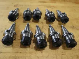 Techniks CT40 Taper Tool Holders: (10) ER-32 Collet Holders- Auction Item