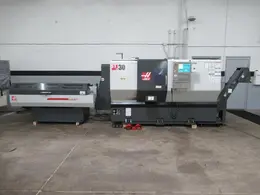 Haas ST-30 CNC Turning Center, Live Milling, 12 Station Turret, 3400 RPM Spindle, Tailstock, Chip Conveyor, Tool Presetter, Bar Feed