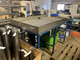 40" X 100" X 25 GALLON WASH TABLE WITH SMARTWASHER MODEL 25-2 HEATED POWER PUMP: STOCK #16206