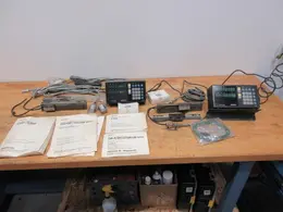 Sony LH51-2 (2) Digital Read Out Displays with Connector Cables, Adapters, and Short Magnescales for Optical Comparator Setup- Auction Item