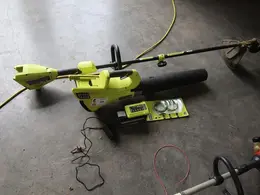 Ryobi Cordless Leaf Blower and Weed Whip with Ryobi 40V Lthium Battery and Charger- Auction Item