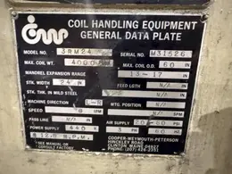 4000 LBS X 24" COOPER WEYMOUTH MODEL #4RM24 MOTORIZED UNCOILER COIL REEL: YOBRO #25767
