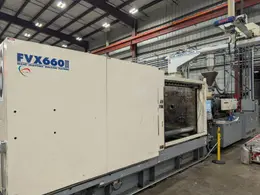 Nissei Used FVX660III-400L Injection Molding Machine, 720 Ton, 168 oz., 460V, yr. 2015 - Includes Robot