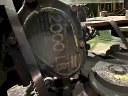 Chicago pneumatic 2000# air hoist with rope controls and trolley