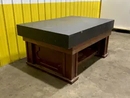 6' X 4' X 8.5" BLACK GRANITE PRECISION LAYOUT SURFACE PLATE WITH STAND: STOCK 16236