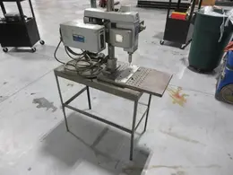 SpeedyCut ST-0 Tapping Machine with 5" Throat W/ Foot Pedal, Mounted On Metal Table