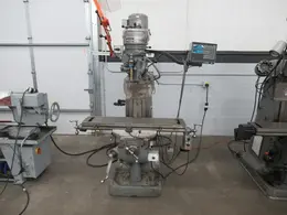 Bridgeport 1J Vertical Knee Mill, Acu-Rite Millmate 2-Axis DRO, X-Axis Power Feed, Power Quill Feed